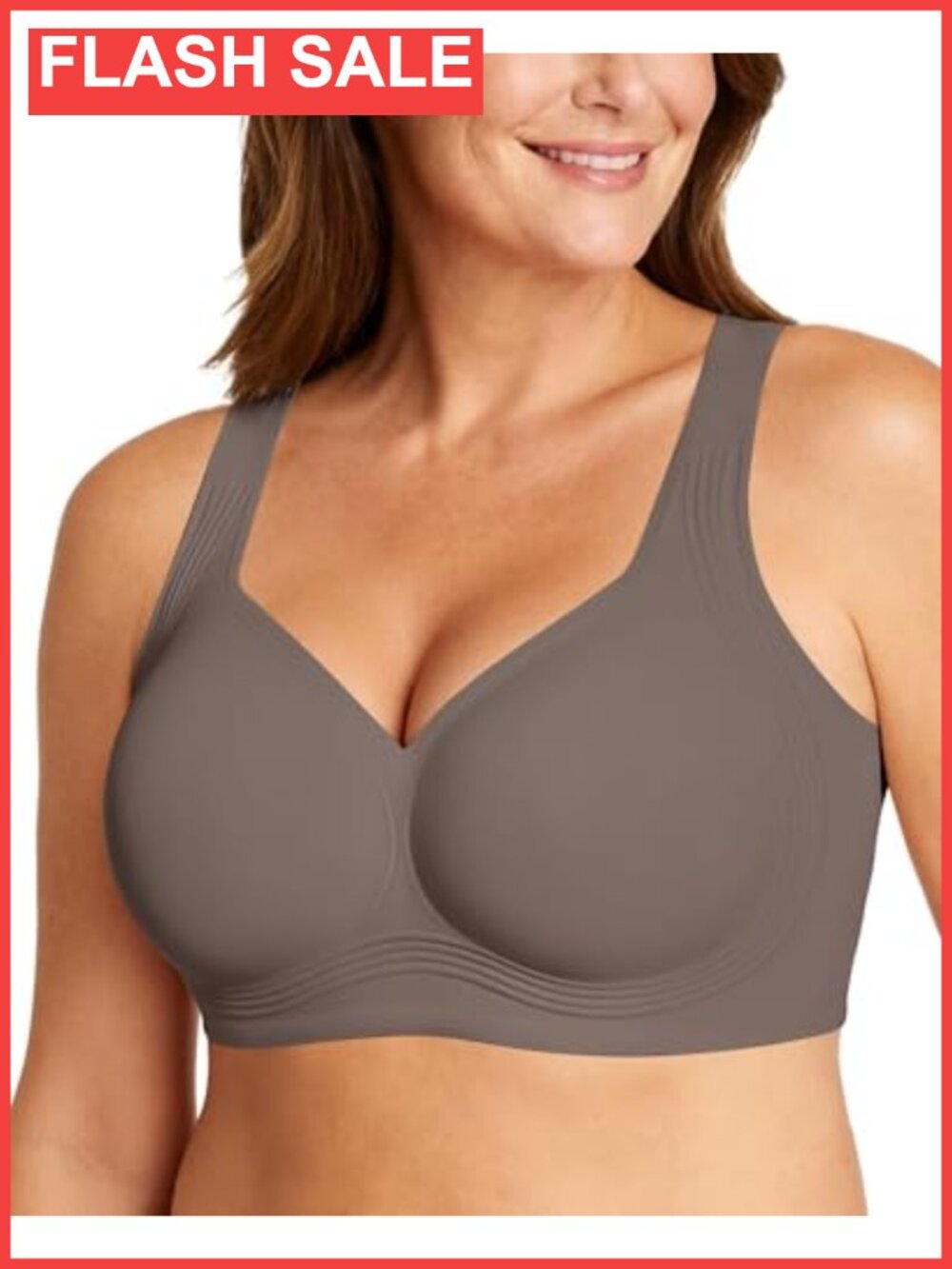 OEAK Wireless Jelly Bra Plus Size Push Up Full Coverage Comfortable